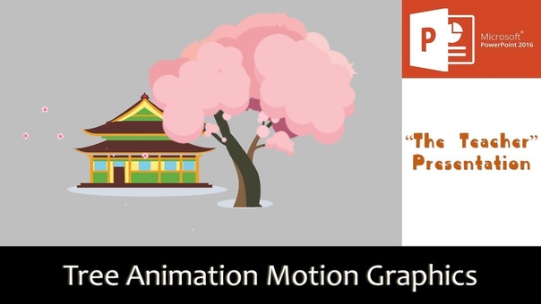 Cherry Blossom Tree Animation, Motion Graphics in Power Point 2016 Tutorial, The