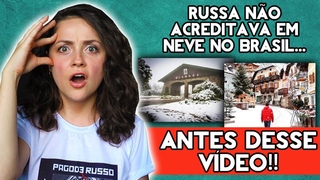 GRINGA RUSSA REAGINDO A NEVE EM GRAMADO!   IMPOSSVEL!
