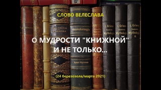 2021_Слово Велеслава: О мудрости “книжной“ и не только...