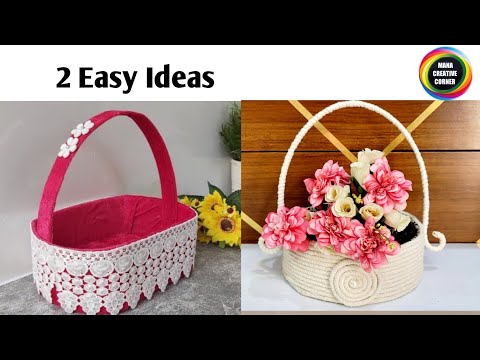 How to make a basket with Cardboard, 2 DIY Cardboard crafts for storage, 2 DIY Cardboard