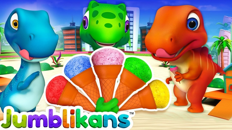 The Ice Cream Colors Song with Jumblikans Dinosaurs Chu Chu TV Nursery Rhymes Learning