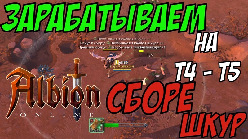 Albion Online : Зарабатываем на т4 т5 СБОРЕ ШКУР + Бемби
