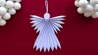 Basteln fr Weihnachten: Weihnachtsengel basteln mit Papier. Einfachen Engel als Weihnachtsdeko