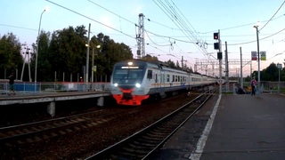 Электропоезд ЭД4М-0483 ЦППК Рэкс станция Лесной Городок