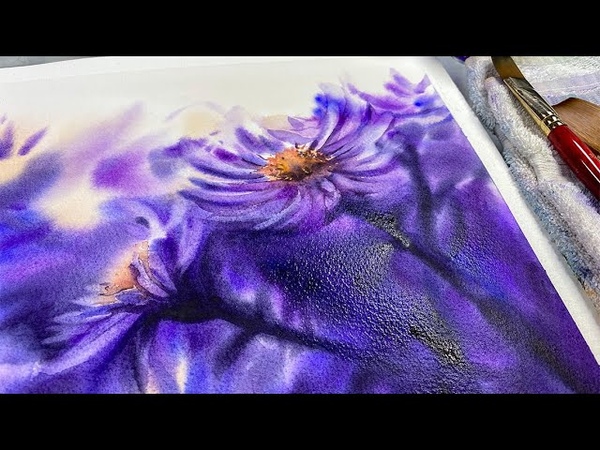 Loose and Wet on Wet painting FLOWERS in
