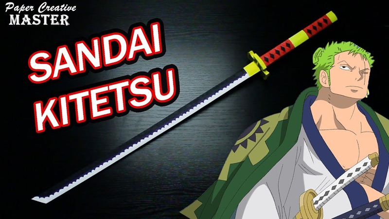 How to make a katana Zoro Sandai Kitetsu from paper. One