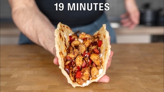 The 500 Calorie Chicken Teriyaki Wrap, made in 19 Minutes