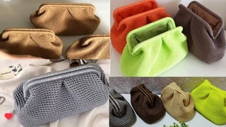 طريقه عمل شنطه كروشيه الصيف بالوان فسفوريه/بورتفيه بكسره  بفريم سحري كروشيه /crochet summer bag