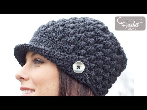 Crochet Adult Peak Cap Hat Pattern, EASY, The Crochet