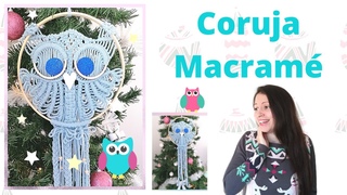 Coruja Macramé🦉 - Muito fofa | Tutorial completo passo a passo 🌺 Macrame Owl Wall Hanging