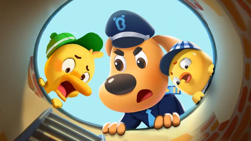 Police Officer Rescues Baby Underground, Police Cartoon, Sheriff Labrador, Kids Cartoon, Baby