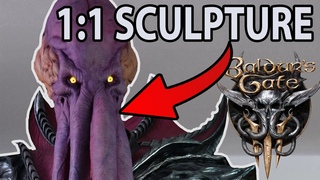 My life size Baldurs Gate 3 Mind Flayer Statue one year solo build