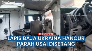 Rusak Parah! Begini Kondisi Mobil Lapis Baja Senator Ukraina Setelah Dilibas Artileri Rusia