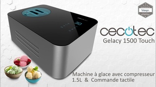 Cecotec Gelacy 1500 Touch - Machine  glace avec compresseur - Capacit de 1,5L & commande tactile