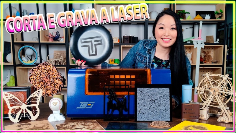 Gravadora a laser TWOTREES TS3 Totalmente fechada e com filtro de ar promoção no