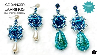 How to: Ice Dancer Beaded Crystal Earrings - 8mm Chaton Bezel