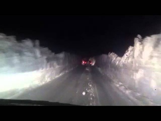 Трасса Астана-Караганда заснеженность