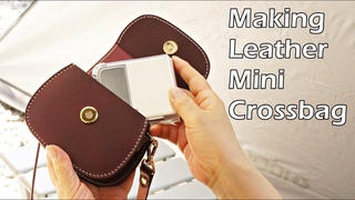 70 Leather Craft Making Leather Mini Crossbag /     / FREE PATTERN