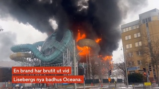 En brand har vrutit ut vid Lisebergs nya badhus Oceana.