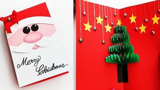 DIY Christmas pop up Cards/Handmade Christmas Greeting Cards...