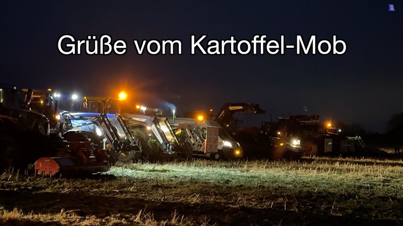 Grüße vom Kartoffel Mob. Wir sind gekommen, um zu bleiben. Bauernproteste,