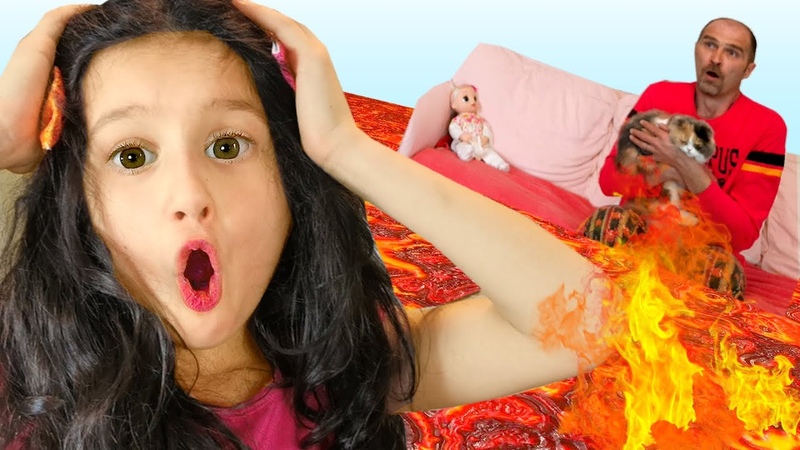 The floor is lava Funny Story for Kids by Alice and Daddy