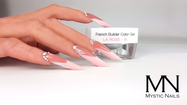 Mystic Nails How to Build the French part of extreme nails fast and