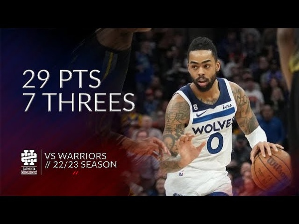 DAngelo Russell 29 pts 7 threes vs Warriors 22, 23