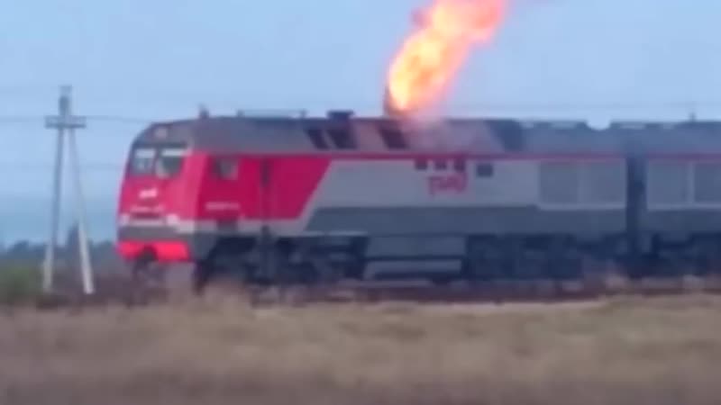 Возгорание в выпускном коллекторе тепловоза 2ТЭ25КМ ОАО РЖД