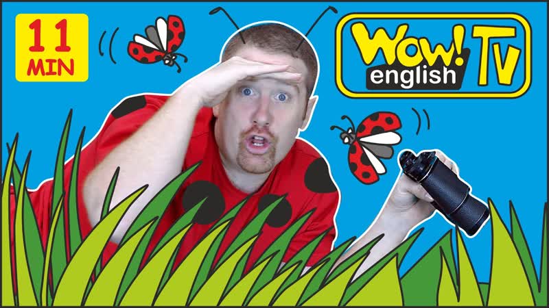 Animals in the Garden + MORE Stories with Steve and Maggie for Kids, Wow English