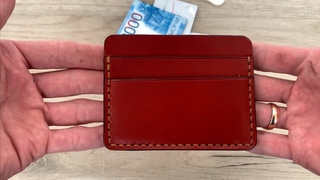 Кожаный кардхолдер ручной работы.Handmade leather cardholder.