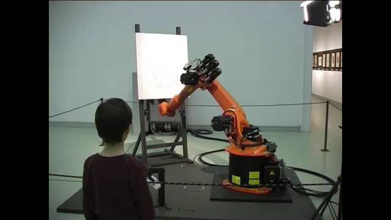 autoportrait; robot painting a