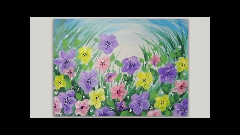 Spring Flowers, Acrylic Painting, , Love Spring