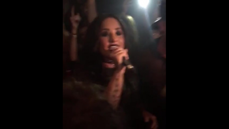 Demi singing Misery Business by Paramore at Emo Nite LA June 6,