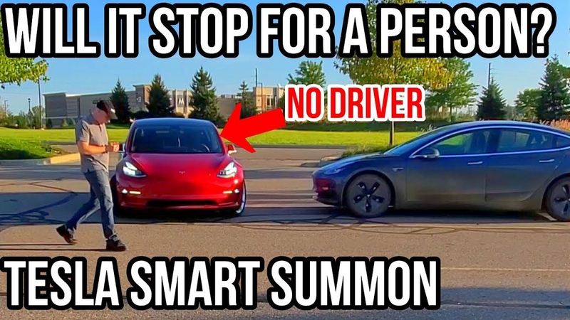Will Tesla Smart Summon Stop for a Person , Enhanced Summon Demo, Version