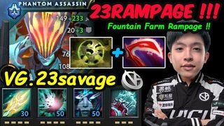 23savage Phantom Assassin Beast Carry Fountain Farm Rampage  vs inyourdream Dota 2  gameplay