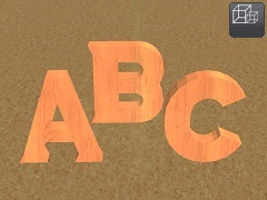 Mesh library Wooden Alphabet