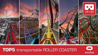 TOP 5 biggest transportable Roller Coaster VR180 Funfair | Kirmes Achterbahn 360° #OCULUS