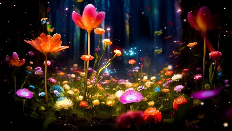 Heavenly Fairy Forest Music Magical Flower Forest Space Music, Relax Good Nights
