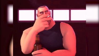 Soldier tf2 drinks beer at a gay bar - 4K upscaled - 60 fps (Billy Herrington)