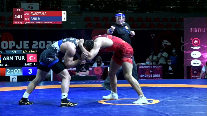 1, 4 FS 79 kg: A. AVAGYAN ( ARM) v. R. SARI (