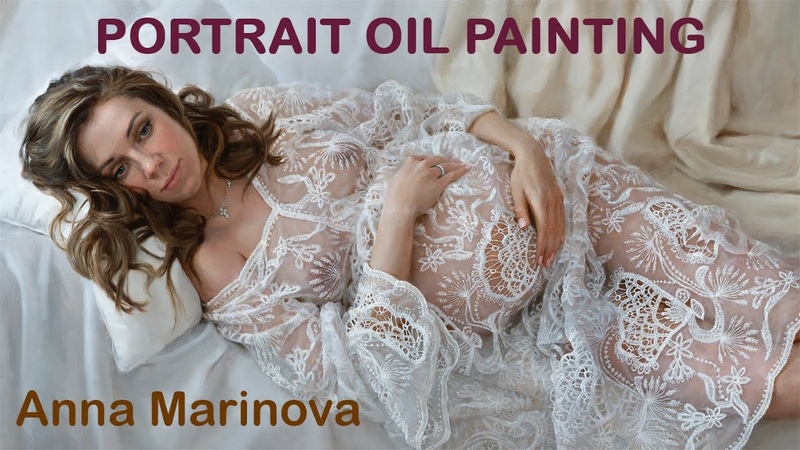 OIL PAINTING. Realistic woman portrait. Anna Marinova. Анна