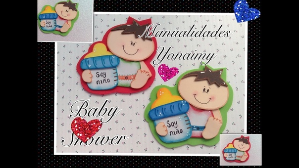 BEBE CON MAMILA PARA BABY SHOWER HECHO CON FOAMY O GOMA