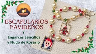 DIY Cómo Tejer Escapulario Navideño Con Miyuki para Pulsera con Perlas