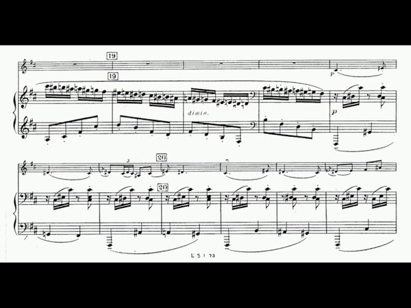 Georges Auric Violin Sonata (audio + sheet