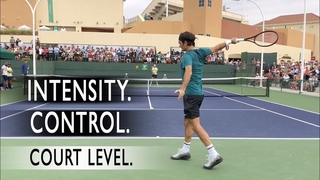 How the Pro's Practice - Court Level View (60fps) Federer, Nadal, Djokovic, Murray, Kyrgios.