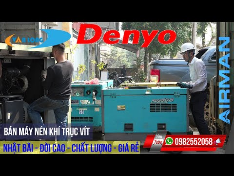 Lô Máy Nén Khí Di Động Chạy Dầu Diesel Loại Trục Vít Nhập Khẩu Nhật Bản Giá Rẻ,