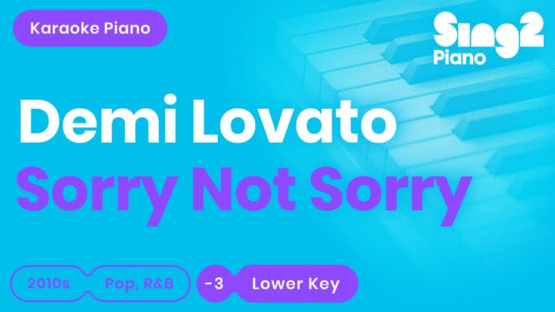 Demi Lovato Sorry Not Sorry ( Lower Key) Karaoke