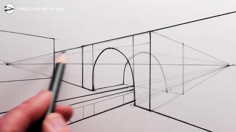 How to Draw a Bridge using 2 Point Perspective: