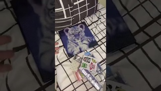 Собираю алмазную мозаику тигр